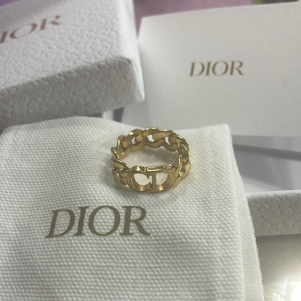 Authentic gold Christian Dior ring (gently used)
